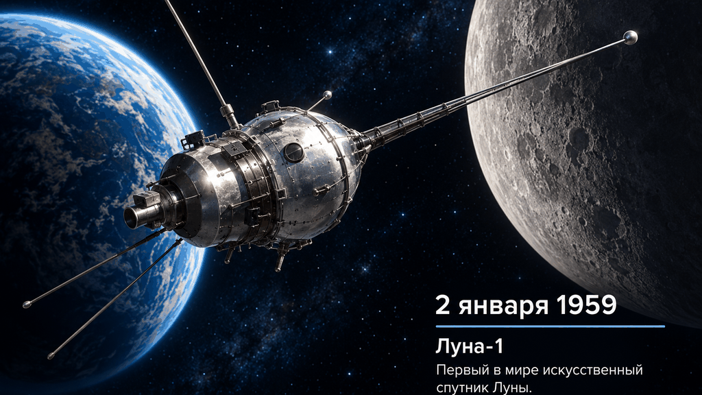 «Луна-1» уходит к Луне и дальше