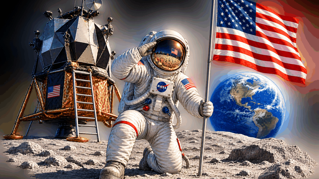 Apollo 11 — человек ступает на Луну
