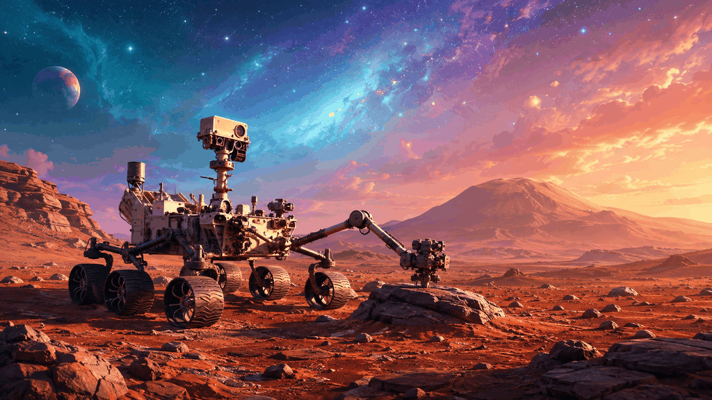 Mars Pathfinder и ровер Sojourner на Марсе